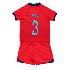 England Luke Shaw #3 Bortedraktsett Barn VM 2022 Kortermet (+ korte bukser)